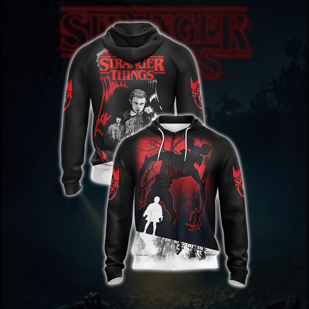 Stranger Things New Style Unisex 3D T-shirt Zip Hoodie