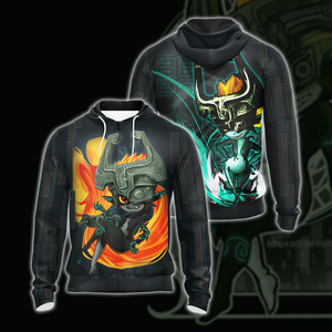 The Legend of Zelda Midna Unisex 3D T-shirt Zip Hoodie S 