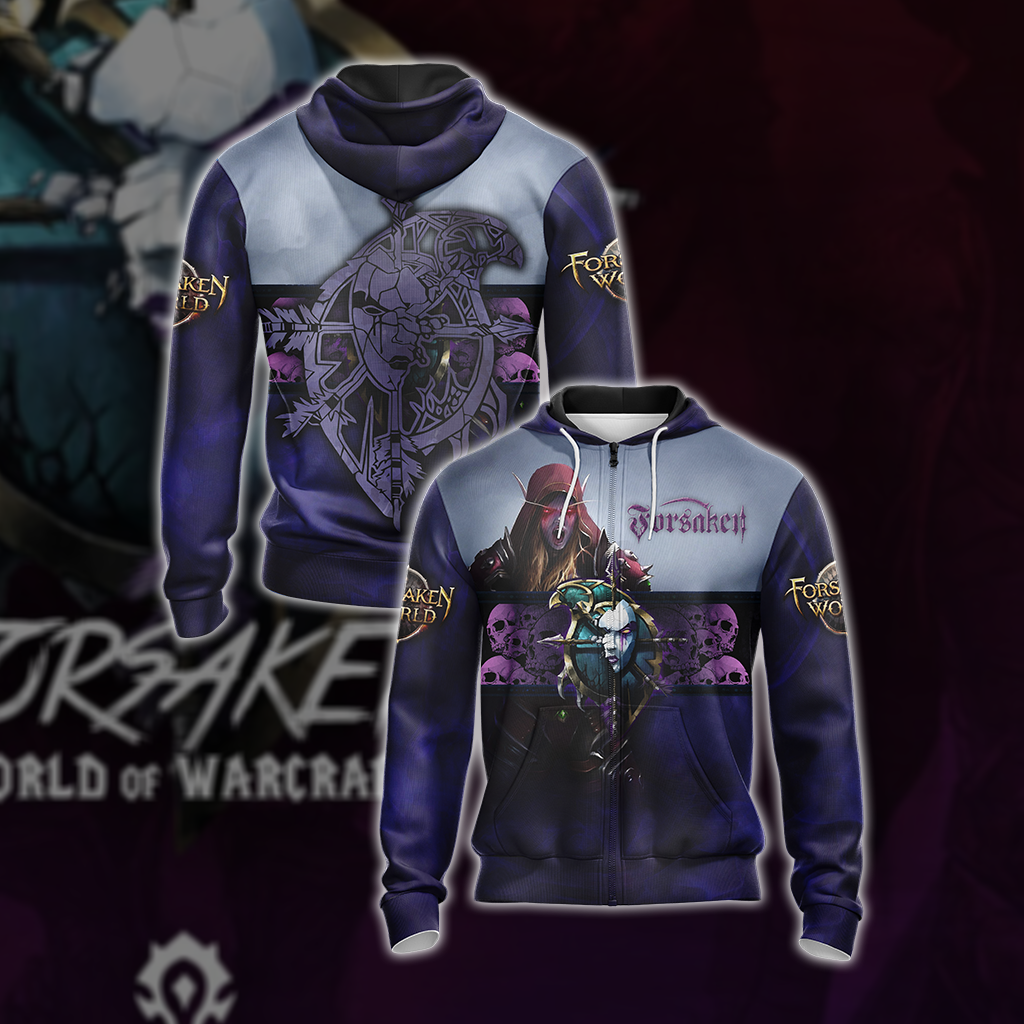 World Of Warcraft - Forsaken Unisex 3D T-shirt Zip Hoodie