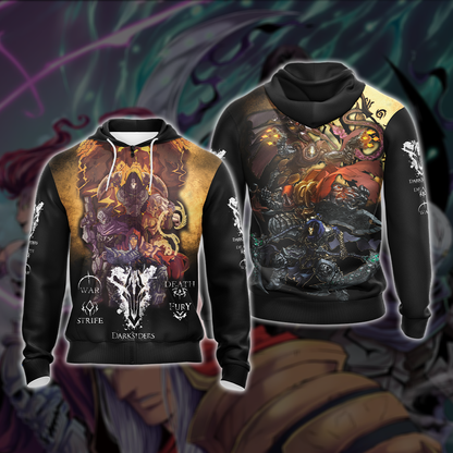 Darksiders 4 Horsemen Unisex 3D T-shirt Zip Hoodie Zip Hoodie