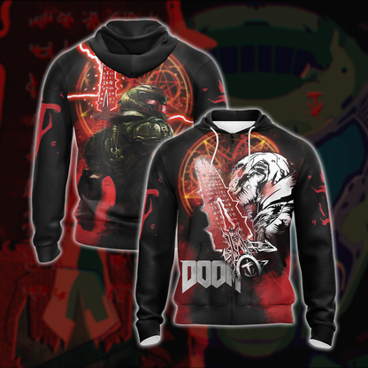 Doom Video Game Unisex 3D T-shirt Zip Hoodie Zip Hoodie