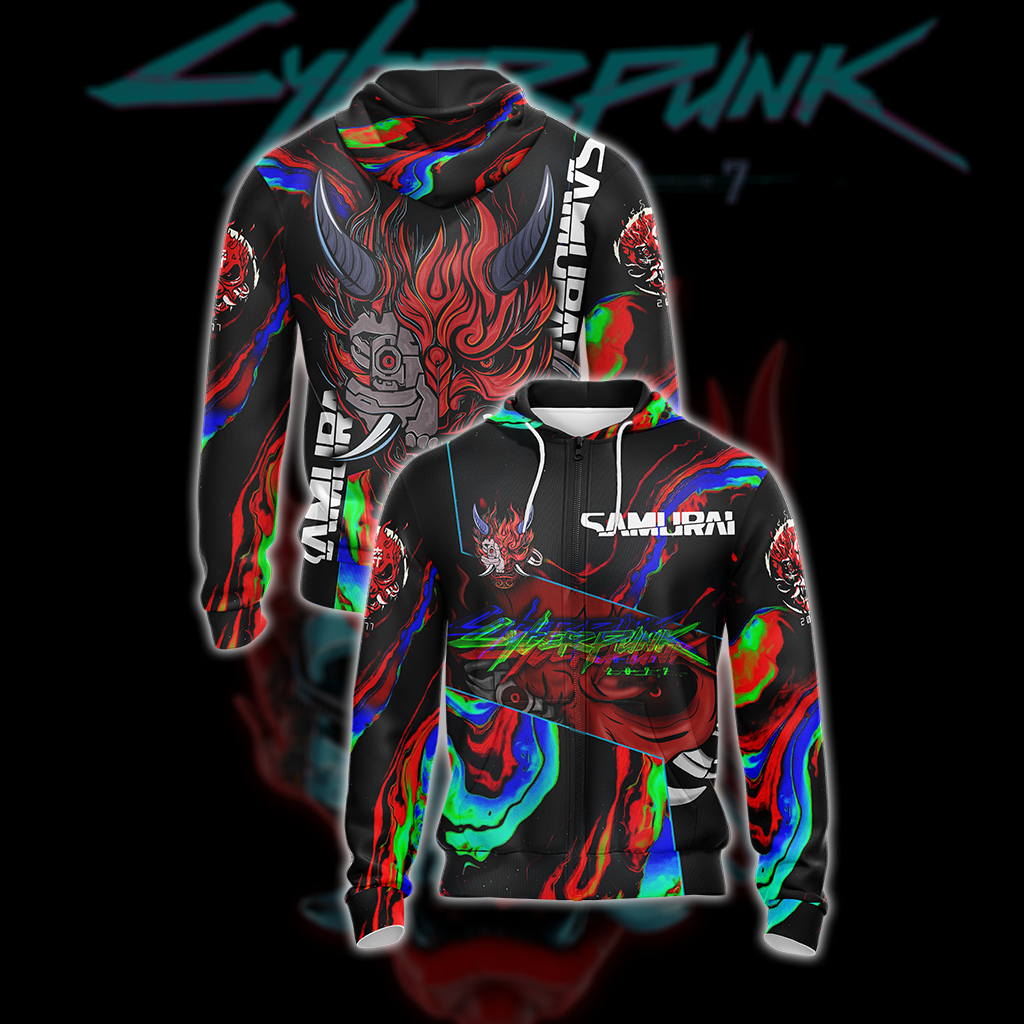 Cyberpunk 2077 - Samurai logo Unisex 3D T-shirt Hoodie