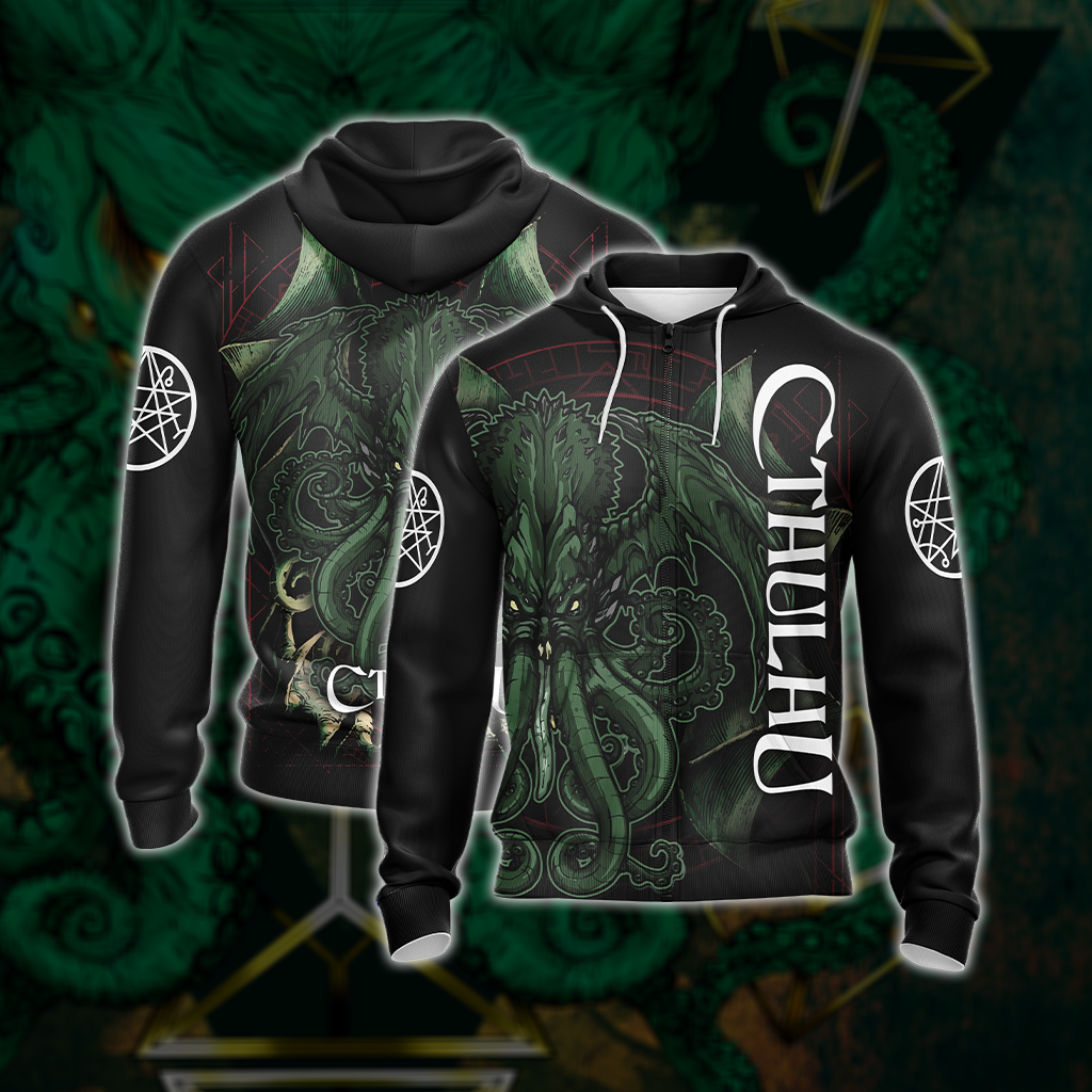 Cthulhu Unisex 3D T-shirt Zip Hoodie