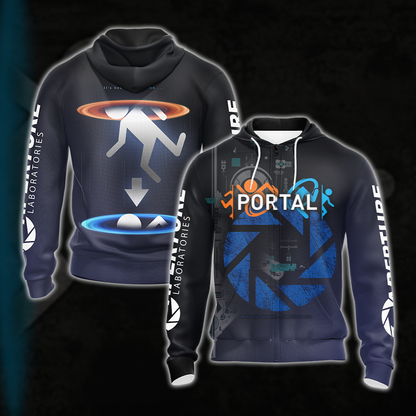 Portal - Aperture Laboratories Unisex 3D T-shirt Zip Hoodie