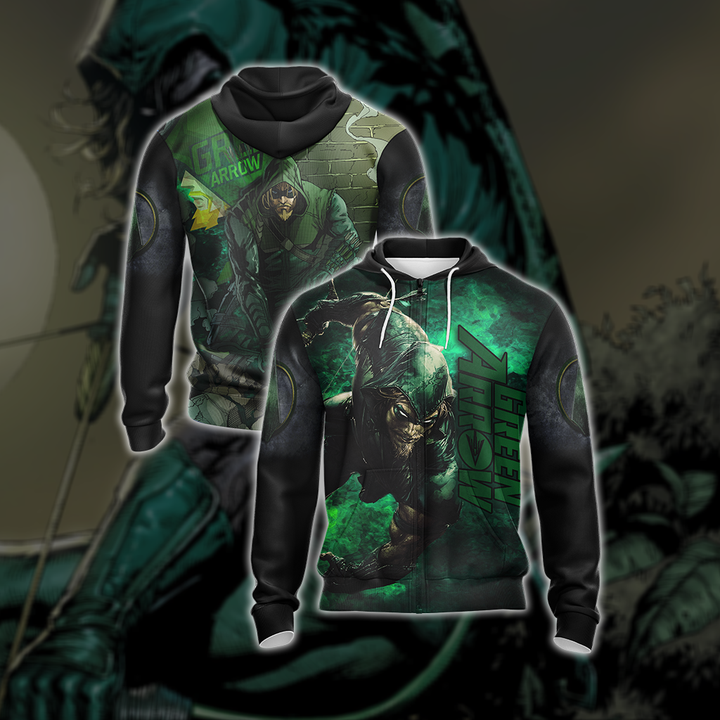 Dc Green Arrow Unisex 3D T-shirt Zip Hoodie