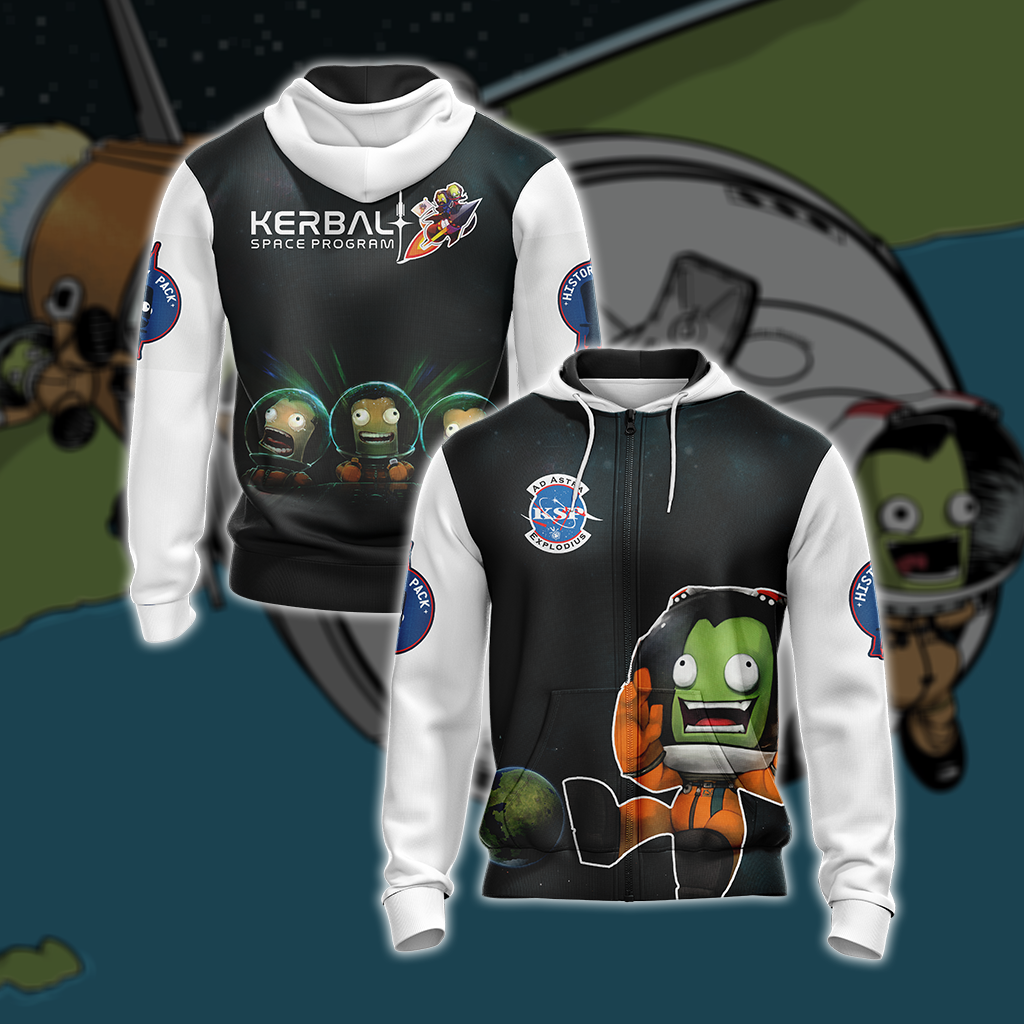 Kerbal Space Program New Style Unisex 3D T-shirt Zip Hoodie