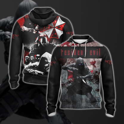 Resident Evil - Raccoon City Unisex 3D T-shirt Zip Hoodie