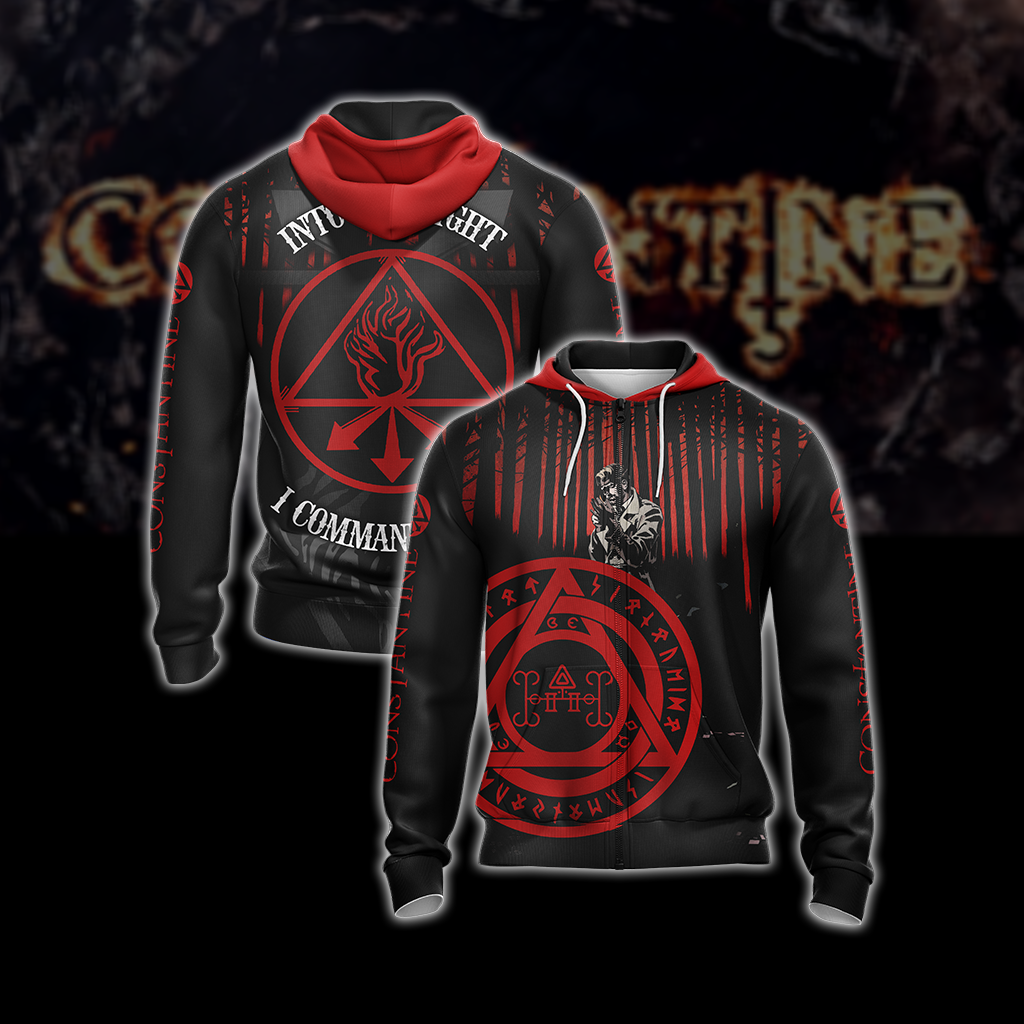 Constantine New Unisex 3D T-shirt Zip Hoodie