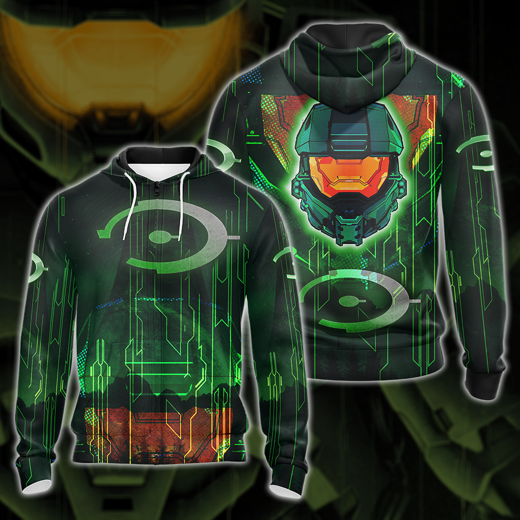 Halo Infinite Video Game All Over Print T-shirt Tank Top Zip Hoodie Pullover Hoodie Zip Hoodie