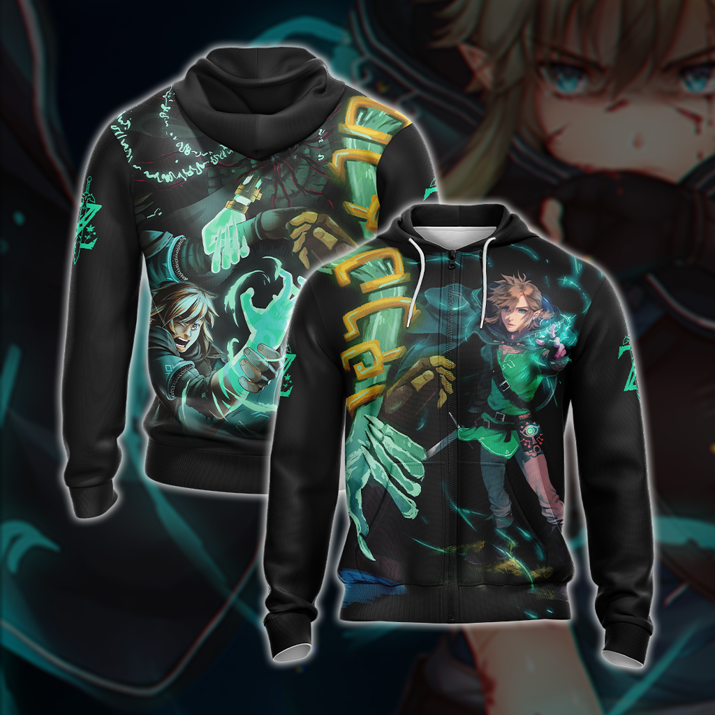 The Legend Of Zelda: Breath Of The Wild (BotW) Link Unisex 3D T-shirt Zip Hoodie