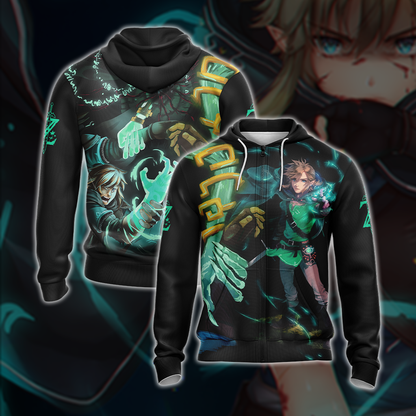 The Legend Of Zelda: Breath Of The Wild (BotW) Link Unisex 3D T-shirt Zip Hoodie