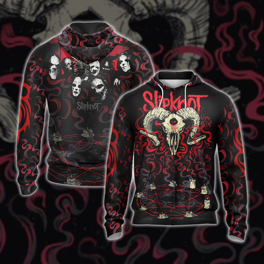 Slipknot Unisex 3D T-shirt Zip Hoodie