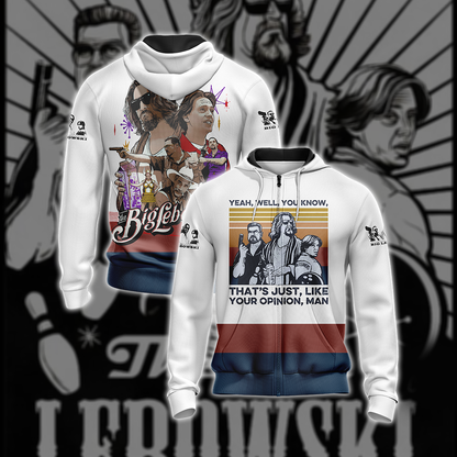 The Big Lebowski: That Just, Like Your Opinion Man Unisex 3D T-shirt Zip Hoodie