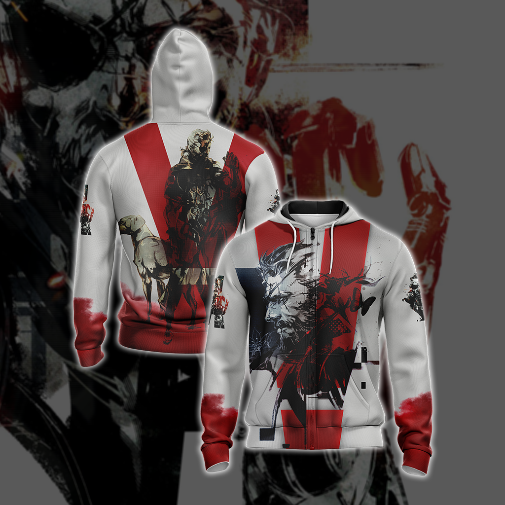 Metal Gear Solid Game Unisex 3D T-shirt Zip Hoodie