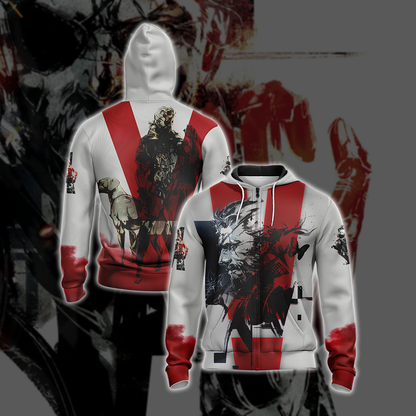 Metal Gear Solid Game Unisex 3D T-shirt Zip Hoodie