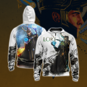 Loki Unisex 3D T-shirt Zip Hoodie XS 