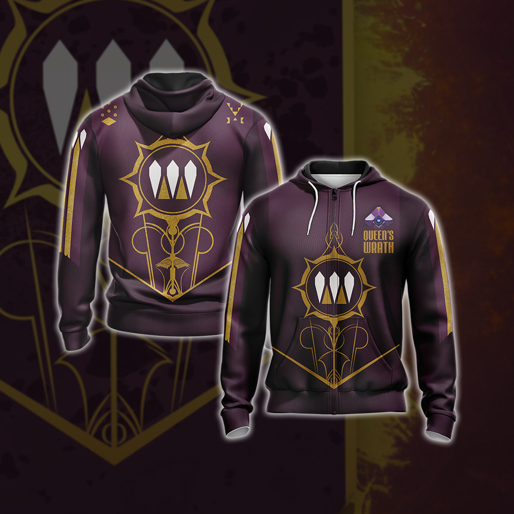 Destiny The Queen's Wrath Unisex 3D T-shirt Zip Hoodie
