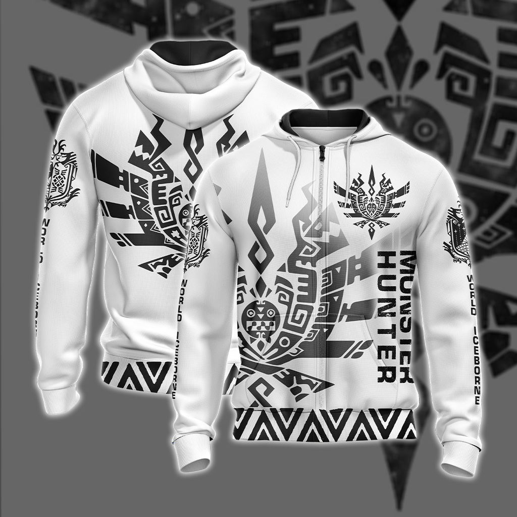 Monster Hunter Ultimate 4 Symbol Unisex 3D T-shirt Zip Hoodie
