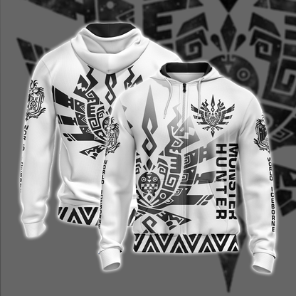 Monster Hunter Ultimate 4 Symbol Unisex 3D T-shirt Zip Hoodie
