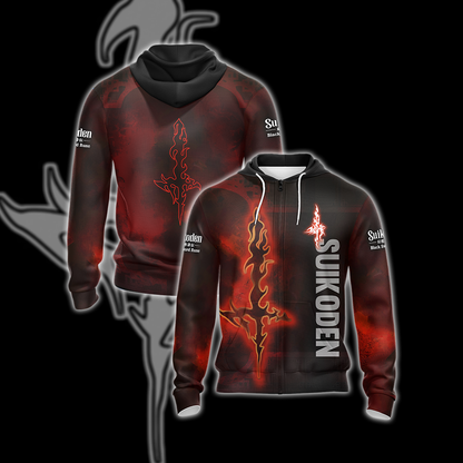 Suikoden Black Sword Rune Unisex 3D T-shirt Hoodie