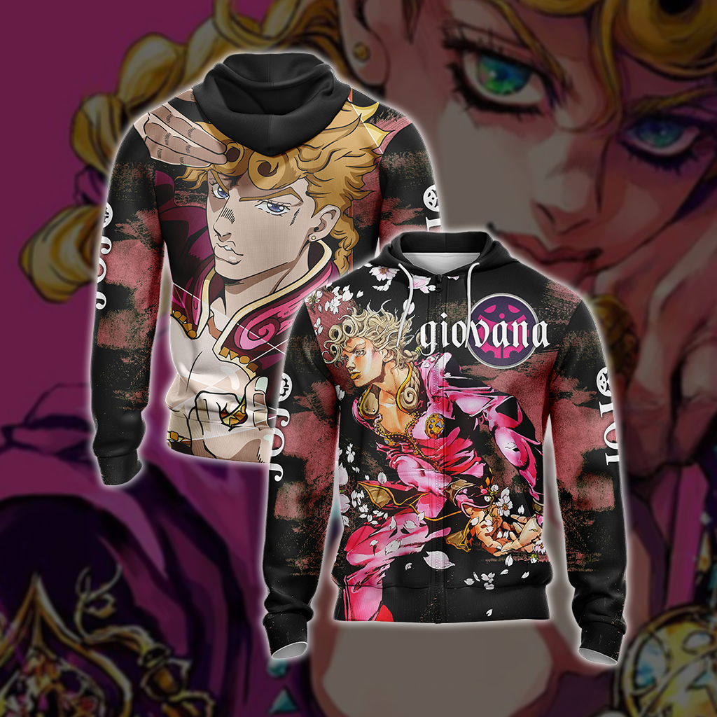 Jojo's Bizarre Adventure - Giovana Unisex 3D T-shirt Zip Hoodie