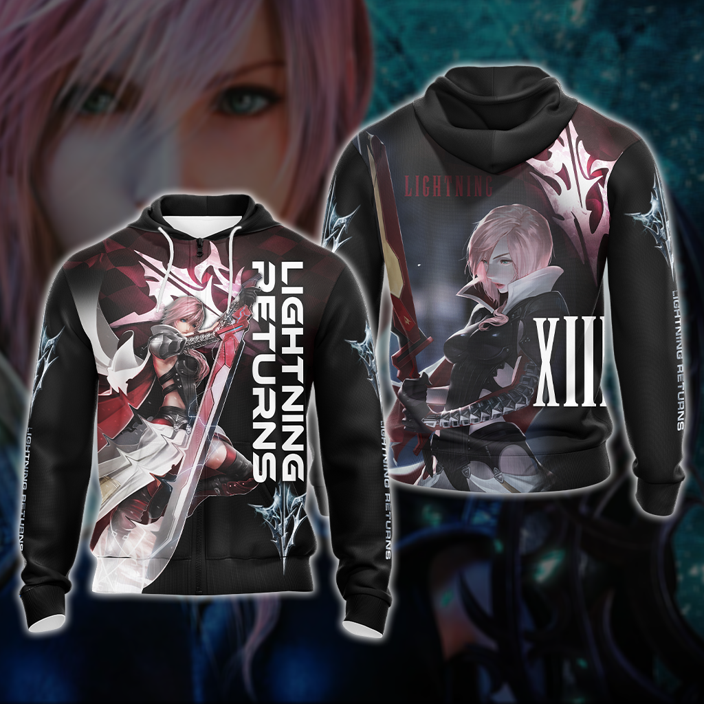 Final Fantasy XIII Lightning Returns Unisex 3D T-shirt Zip Hoodie Zip Hoodie