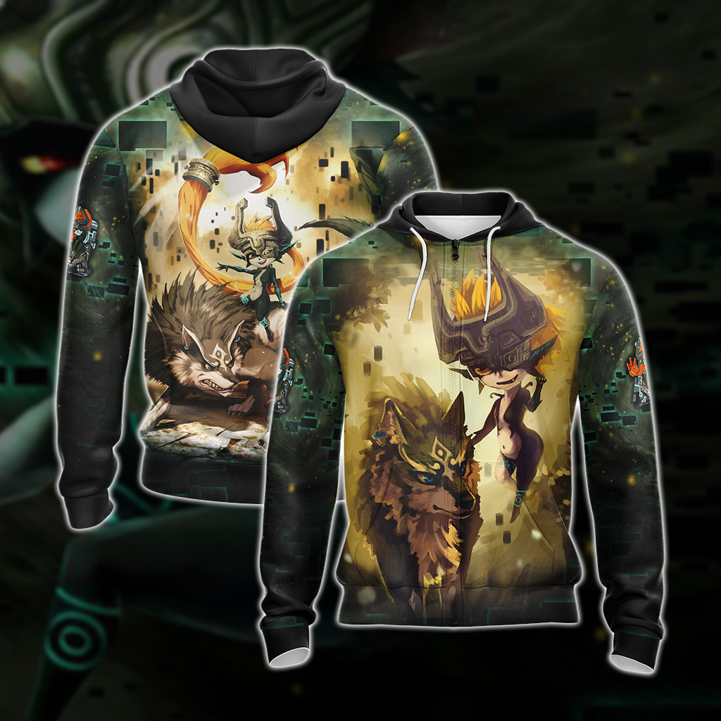 Legend of Zelda Midna New Version Unisex 3D T-shirt Zip Hoodie