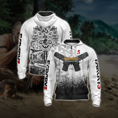Far Cry 3 Unisex 3D T-shirt Zip Hoodie