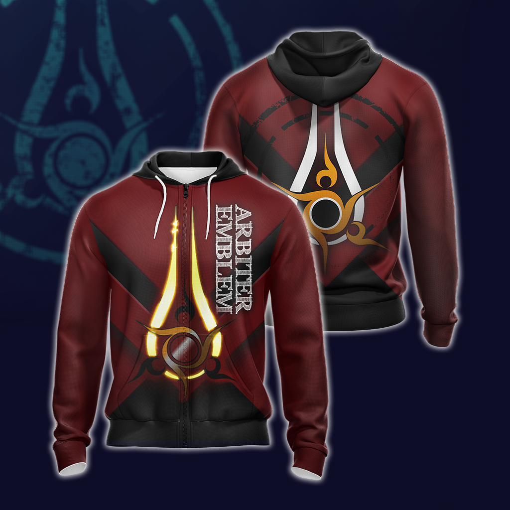 Halo 5 - Arbiter Emblem Unisex 3D T-shirt Zip Hoodie