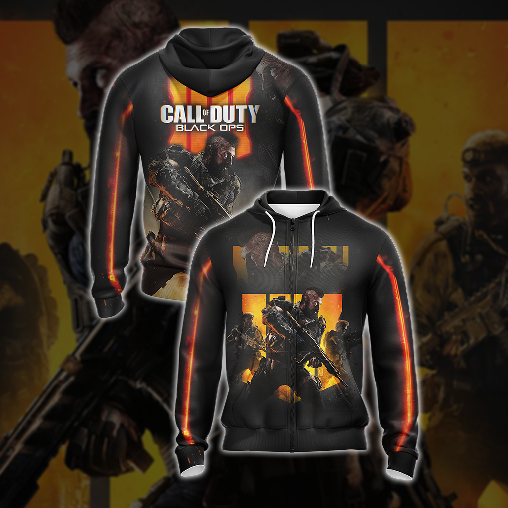 Call of Duty - Black Ops 4 New Look Unisex 3D T-shirt Zip Hoodie