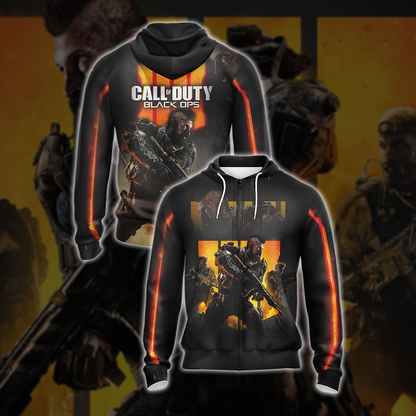 Call of Duty - Black Ops 4 New Look Unisex 3D T-shirt Zip Hoodie