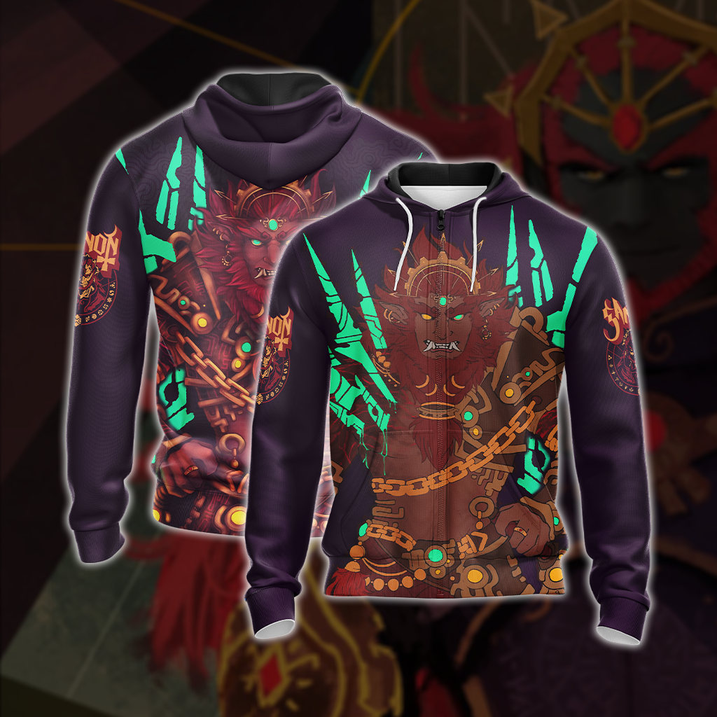 The Legend Of Zelda: Breath Of The Wild (BotW) Ganondorf Unisex 3D T-shirt Zip Hoodie