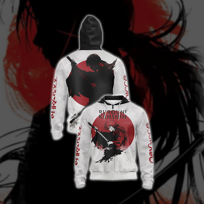 Rurouni Kenshin New Style Unisex 3D T-shirt Zip Hoodie