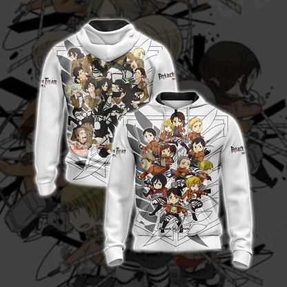 Attack on Titan New Unisex 3D T-shirt Zip Hoodie