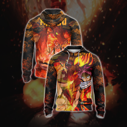 Fairy tail - Natsu Unisex 3D T-shirt Zip Hoodie