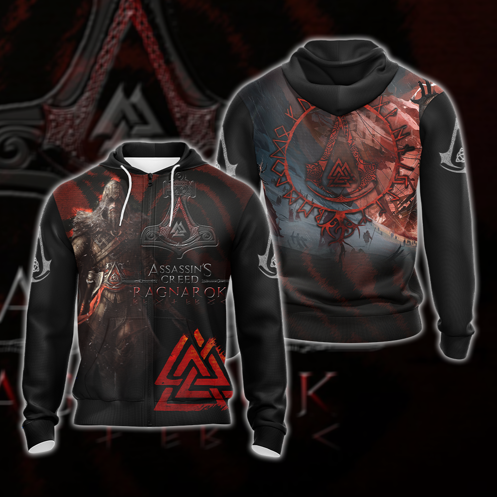 Assassin's Creed Ragnarok Unisex 3D T-shirt Zip Hoodie Pullover Hoodie Zip Hoodie