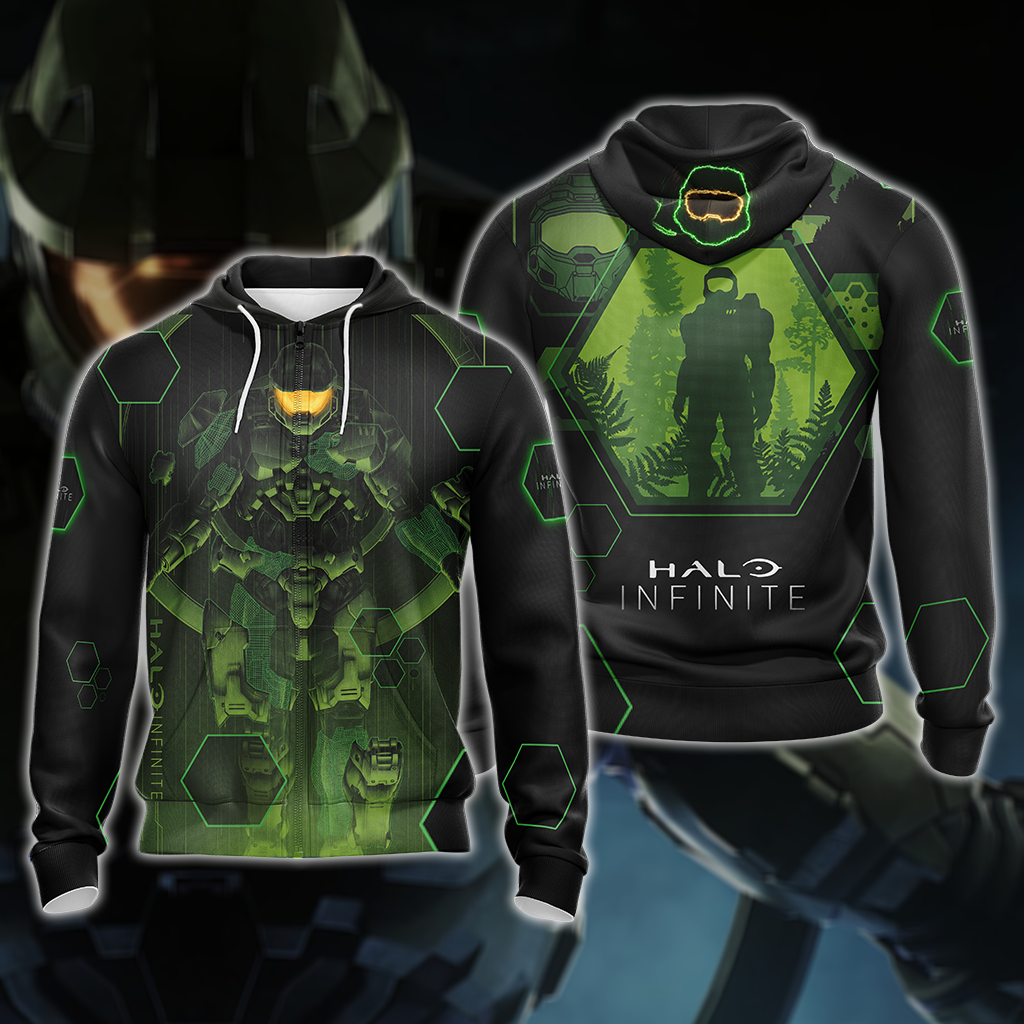 Halo Infinite Unisex 3D T-shirt Zip Hoodie Pullover Hoodie Zip Hoodie