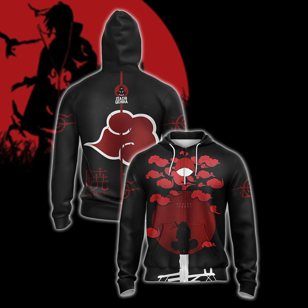 Naruto - Uchiha Itachi New Unisex 3D T-shirt Zip Hoodie