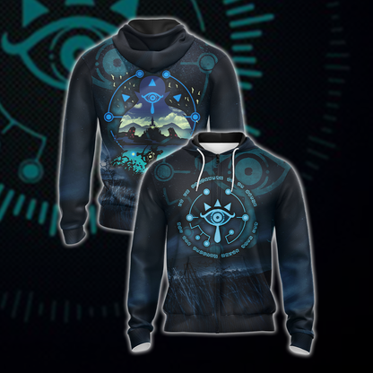 The Legend of Zelda - Sheikah Symbol Unisex 3D T-shirt Zip Hoodie