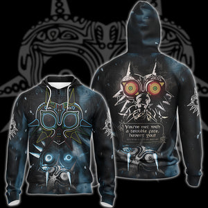 The Legend of Zelda Majora's Mask You've met with a terrible fate - Haven't you? -All Over Print T-shirt Tank Top Zip Hoodie Pullover Hoodie Zip Hoodie S 