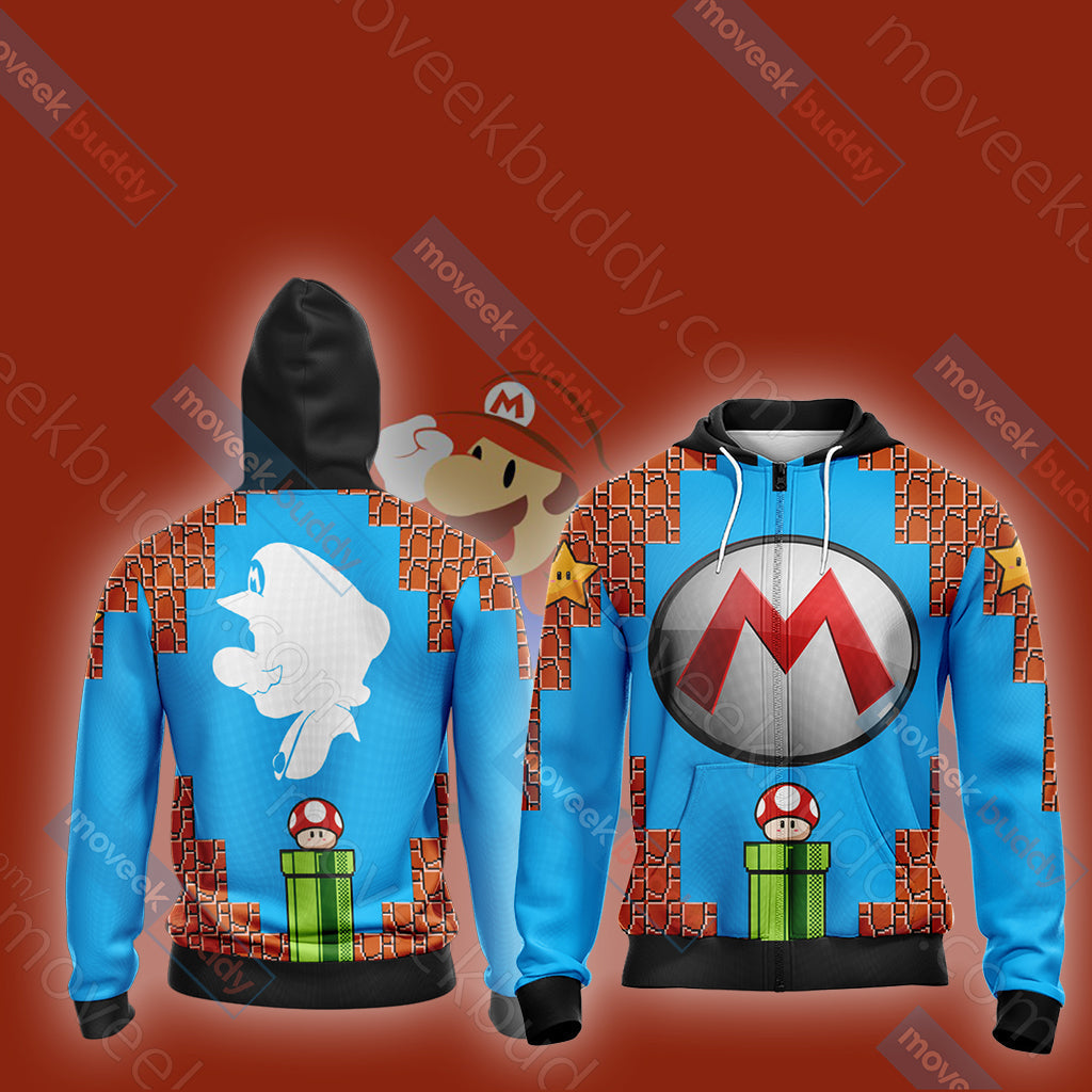 Mario New Unisex 3D T-shirt Zip Hoodie