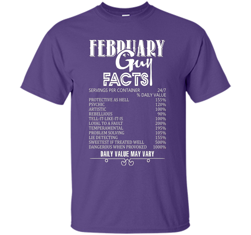 February Guy Facts T-shirt Purple