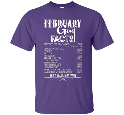 February Guy Facts T-shirt Purple