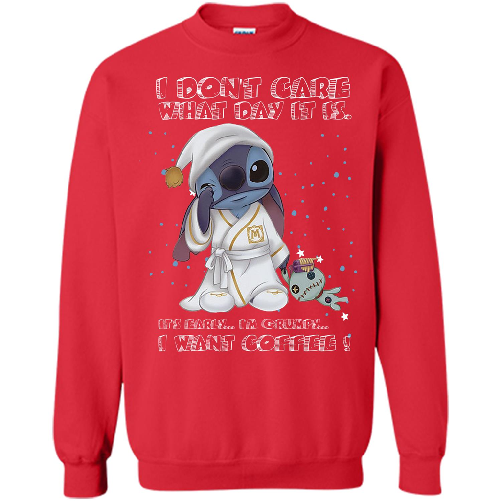 Coffee T-shirt I Don't Care What Day It Is It's Early I Want Coffee T-shirt