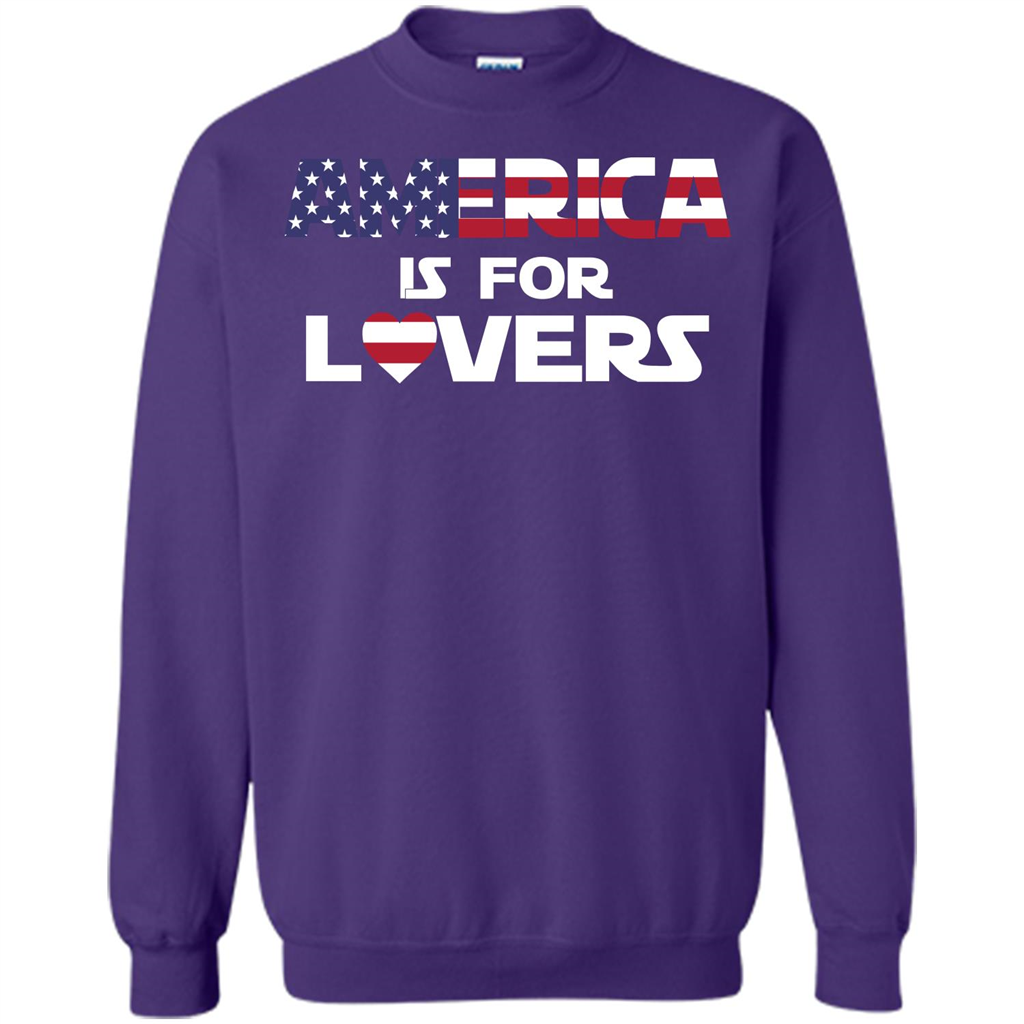 America Is For Lovers T-shirt Purple