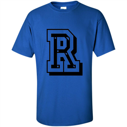 Letter R Initial T-Shirt for Names or Spelling Words Royal