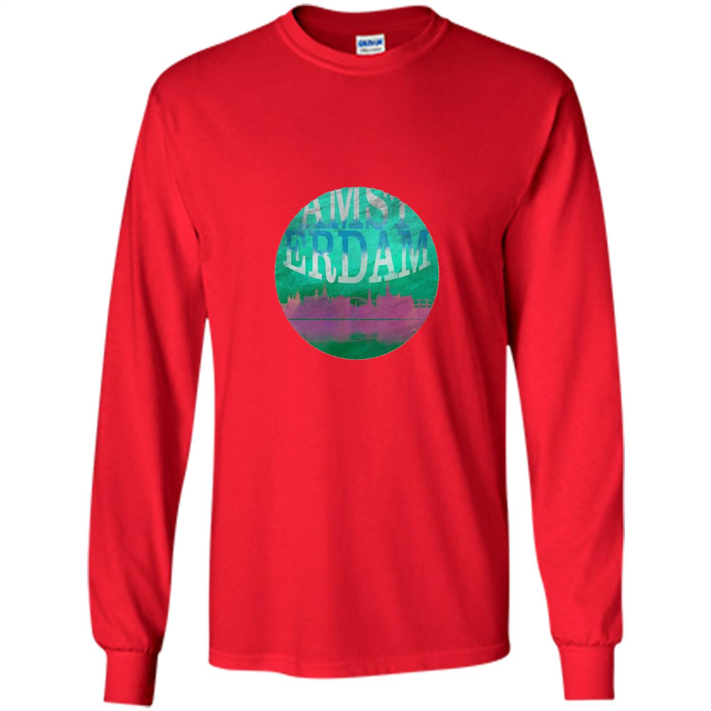 Amsterdam Skyline Horizon Sunset Love Netherlands T-shirt