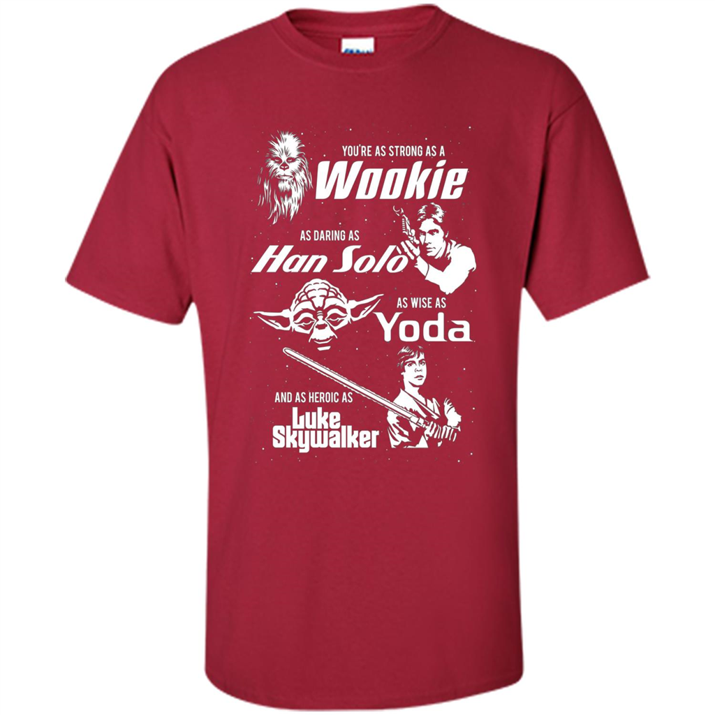 Fathers Day T-shirt Dad Is Cool As Chewy Han Yoda Luke Cardinal