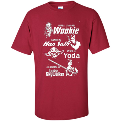 Fathers Day T-shirt Dad Is Cool As Chewy Han Yoda Luke Cardinal