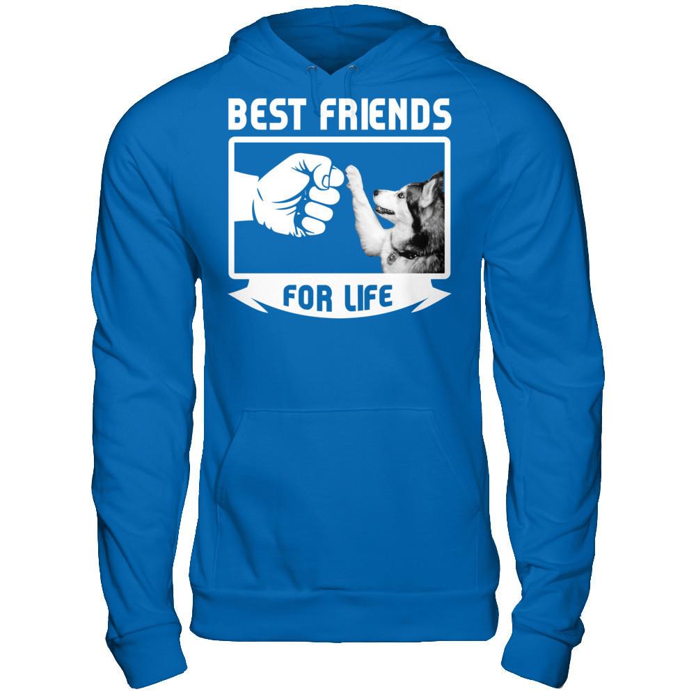 Dog - Best Friends For Life T-shirt Gildan - Pullover Hoodie Royal